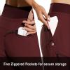 imagebaleaf Womens Joggers Lightweight Hiking Pants High Waist 5 Zipper Pockets Quick Dry Travel Athletic UPF50Red 28 Inseam