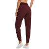 imagebaleaf Womens Joggers Lightweight Hiking Pants High Waist 5 Zipper Pockets Quick Dry Travel Athletic UPF50Red 28 Inseam