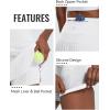 imagebaleaf Womens Pleated Tennis Skirt Golf Skorts for Woman High Waisted Lightweight Athletic Shorts PocketsAwhite
