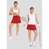 imagebaleaf Womens Pleated Tennis Skirt Skorts for Woman Golf Skirts with Pockets Athletic Running Workout SportsRed
