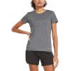 imagebaleaf Womens Short Sleeve Running Workout Shirts Athletic Tops Lightweight Quick Dry Training Yoga CrewneckHeather Gray