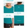 imagebaleaf Womens Short Sleeve Running Workout Shirts Athletic Tops Lightweight Quick Dry Training Yoga CrewneckTeal