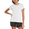 imagebaleaf Womens Short Sleeve Running Workout Shirts Athletic Tops Lightweight Quick Dry Training Yoga CrewneckWhite