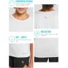 imagebaleaf Womens Short Sleeve Running Workout Shirts Athletic Tops Lightweight Quick Dry Training Yoga CrewneckWhite