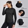 imagebaleaf Womens UPF 50 Sun Shirt with Hoodie SPF Long Sleeve UV Protection Clothing Hiking Fishing Outdoor LightweightBlack