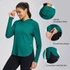 imagebaleaf Womens UPF 50 Sun Shirt with Hoodie SPF Long Sleeve UV Protection Clothing Hiking Fishing Outdoor LightweightDuck Green