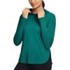 imagebaleaf Womens UPF 50 Sun Shirt with Hoodie SPF Long Sleeve UV Protection Clothing Hiking Fishing Outdoor LightweightDuck Green