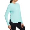 imagebaleaf Womens UPF 50 Sun Shirt with Hoodie SPF Long Sleeve UV Protection Clothing Hiking Fishing Outdoor LightweightGreen