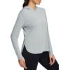 imagebaleaf Womens UPF 50 Sun Shirt with Hoodie SPF Long Sleeve UV Protection Clothing Hiking Fishing Outdoor LightweightGrey