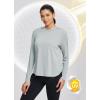 imagebaleaf Womens UPF 50 Sun Shirt with Hoodie SPF Long Sleeve UV Protection Clothing Hiking Fishing Outdoor LightweightGrey