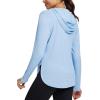 imagebaleaf Womens UPF 50 Sun Shirt with Hoodie SPF Long Sleeve UV Protection Clothing Hiking Fishing Outdoor LightweightLight Blue