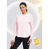 imagebaleaf Womens UPF 50 Sun Shirt with Hoodie SPF Long Sleeve UV Protection Clothing Hiking Fishing Outdoor LightweightPink