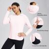 imagebaleaf Womens UPF 50 Sun Shirt with Hoodie SPF Long Sleeve UV Protection Clothing Hiking Fishing Outdoor LightweightPink