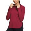 imagebaleaf Womens UPF 50 Sun Shirt with Hoodie SPF Long Sleeve UV Protection Clothing Hiking Fishing Outdoor LightweightRed