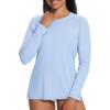 imagebaleaf Womens UPF 50 Sun Shirts Long Sleeve UV Protection Rash Guard Lightweight Quick Dry SPF Hiking Tops OutdoorA01graystone