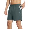 imagebaleaf Mens 5quot Running Shorts with Liner 2 in 1 Workout Shorts with Zipper Pocket Quick Dry Athletic Gym SportsGrey