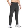 imagebaleaf Mens Running Pants Elastic Waist Lightweight Jogging Stretch Golf Workout Pants with Zipper PocketsBlack