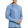 imagebaleaf Mens Sun Protection Hoodie Shirt UPF 50 Long Sleeve UV SPF TShirts Rash Guard Fishing Swimming LightweightStyle 2steam Blue Heather