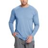 imagebaleaf Mens Sun Protection Shirts UV SPF UPF 50 Long Sleeve Rash Guard Fishing Running Quick Dry Lightweight01blue Heather