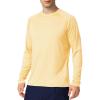 imagebaleaf Mens Sun Protection Shirts UV SPF UPF 50 Long Sleeve Rash Guard Fishing Running Quick Dry LightweightCustard