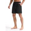 imagebaleaf Mens Swim Trunks with Compression Liner 5 ampamp 7 inch Quick Dry Bathing Suit Swim Shorts with Zippered PocketsBlack