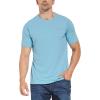 imagebaleaf Mens UPF 50 Short Sleeve Shirts Lightweight Sun Protection SPF TShirts Fishing Hiking Running01light Blue