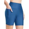 imagebaleaf Womens 3quot5quot6quot8quot High Waisted Swim Shorts Tummy Control Swimsuits Bottoms Modest Board Shorts UPF 50Blue