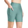 imagebaleaf Womens 3quot5quot6quot8quot High Waisted Swim Shorts Tummy Control Swimsuits Bottoms Modest Board Shorts UPF 50Green
