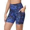 imagebaleaf Womens 6quot8quot High Waisted Biker Shorts with Pockets for Gym Workout Yoga Running AthleticBlue Ink