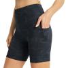 imagebaleaf Womens 6quot8quot High Waisted Biker Shorts with Pockets for Gym Workout Yoga Running AthleticPrinted Color 3