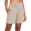 imagebaleaf Womens 7quot Long Running Athletic Shorts with Liner High Waist Workout Gym Quick Dry Soft Split Leg Zipper PocketKhaki