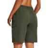 imagebaleaf Womens Hiking Long Shorts 10quot Cargo Short Knee Length Quick Dry with Pockets UPF 50 Water Resistant