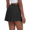 imagebaleaf Womens Pleated Tennis Skirt Golf Skorts for Woman High Waisted Lightweight Athletic Shorts PocketsBlack