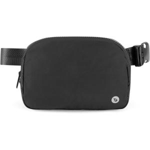imageBALEAF Fanny Pack for Women Belt Bag Water Resistant Fashion Crossbody Waist Packs Adjustable Strap Black 1LBlack 1L