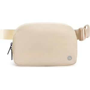 imageBALEAF Fanny Pack for Women Belt Bag Water Resistant Fashion Crossbody Waist Packs Adjustable Strap Black 1LGardenia White 1L