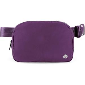 imageBALEAF Fanny Pack for Women Belt Bag Water Resistant Fashion Crossbody Waist Packs Adjustable Strap Black 1LPurple 1L