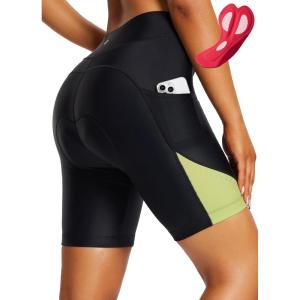 imageBALEAF Womens 4D Padded Bike Shorts Cycling Underwear with Pockets UPF50Greenairide
