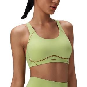 imagebaleaf Freeleaf Broadway Womens High Impact Sports Bra Wirefree Padded Spaghetti Strap Dance Yoga Workout BraLight Green
