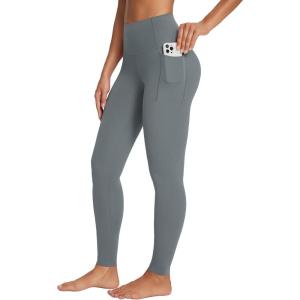 imagebaleaf Freeleaf Womens 78 Yoga Leggings with Pockets High Waisted 27quot Workout Lounge Leggings Cozy Soft Athletic PantsDark Gray