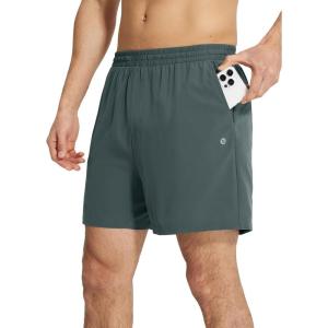 imagebaleaf Mens 5quot Running Shorts with Liner 2 in 1 Workout Shorts with Zipper Pocket Quick Dry Athletic Gym SportsGrey