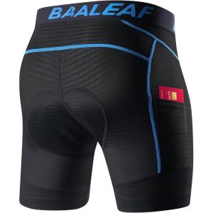 imagebaleaf Mens Cycling Underwear 4D Padded Bike Shorts Pocket Mountain Bike Liner Bicycle GearBlue