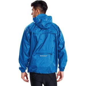 imagebaleaf Mens Light Running Hiking Rain Jacket Waterproof with Hood Windbreaker Pullover Coats Hoodie PackableBlue