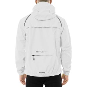 imagebaleaf Mens Rain Jacket Waterproof Windbreaker Raincoat Running Cycling Hiking Gear Hood Lightweight Reflective PackableAwhite