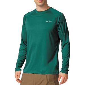 imagebaleaf Mens Sun Protection Shirts UV SPF UPF 50 Long Sleeve Rash Guard Fishing Running Quick Dry Lightweight01emerald