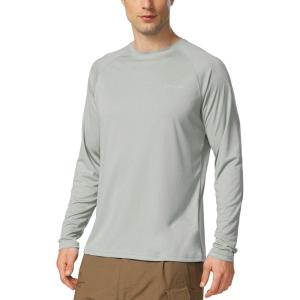 imagebaleaf Mens Sun Protection Shirts UV SPF UPF 50 Long Sleeve Rash Guard Fishing Running Quick Dry Lightweight01gray