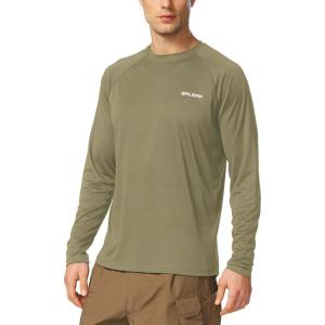 imagebaleaf Mens Sun Protection Shirts UV SPF UPF 50 Long Sleeve Rash Guard Fishing Running Quick Dry Lightweight01slate Green