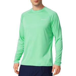 imagebaleaf Mens Sun Protection Shirts UV SPF UPF 50 Long Sleeve Rash Guard Fishing Running Quick Dry Lightweight02beach Glass
