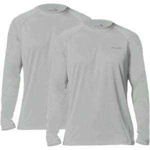 imagebaleaf Mens Sun Protection Shirts UV SPF UPF 50 Long Sleeve Rash Guard Fishing Running Quick Dry Lightweight2 Packgray
