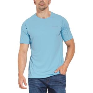 imagebaleaf Mens UPF 50 Short Sleeve Shirts Lightweight Sun Protection SPF TShirts Fishing Hiking Running01light Blue