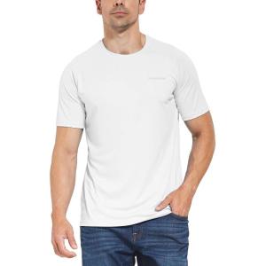 imagebaleaf Mens UPF 50 Short Sleeve Shirts Lightweight Sun Protection SPF TShirts Fishing Hiking Running01white